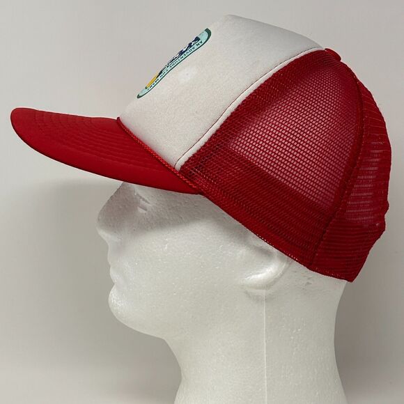 Vintage NOAC Purdue University Trucker Hat Baseball Cap BSA Boy Scouts 1994 Red - Picture 8 of 12